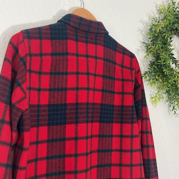 Lauren Ralph Lauren Wool Red/Navy Plaid Zipper Jacket - Picture 4 of 8